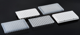 Amine Treated - 96 well plates - 8 Well Breakable Strips on single well holding frame - Clear PS